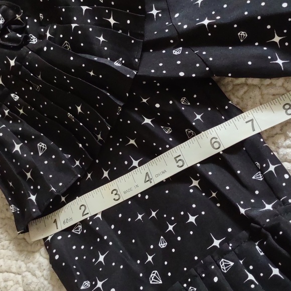 NWT Frame Large 100% Silk Celestial Star Diamond Ruffle Tiered Dress *Flawed* - Picture 8 of 16